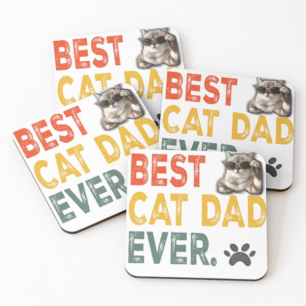 Item preview, best cat dad ever designed and sold by ArtVibeDesign.
