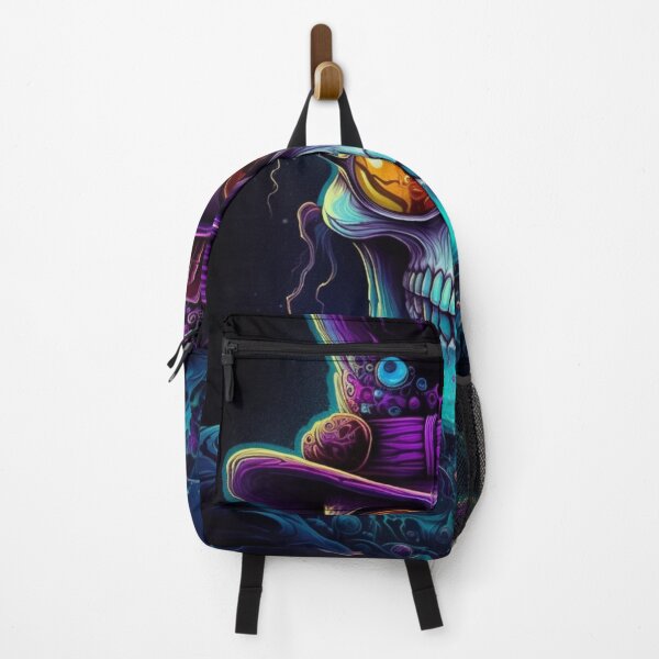 Item preview, Whimsical Psychedelic Skull Madhatter Skeleton Art Graphic Design V.49 designed and sold by Pexelpanoramas.
