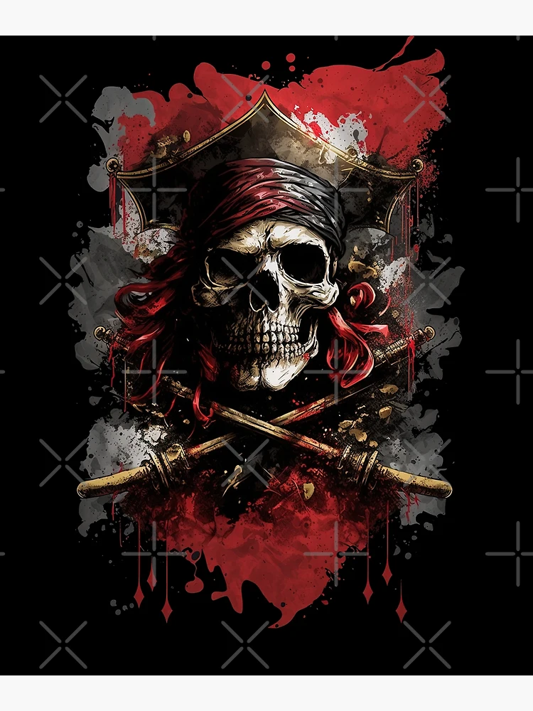 Meta Jolly Roger, skull with an eyepatch and crossbones, leather pirat -  Eirewolf Creations