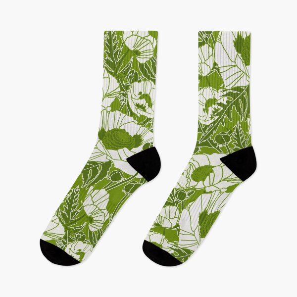 Item preview, Oriental Poppies in Spring Greens designed and sold by MoonrockCoven.