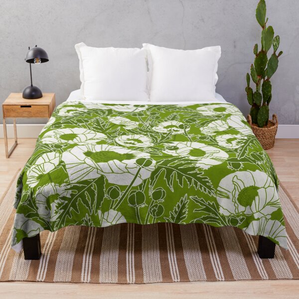 Item preview, Oriental Poppies in Spring Greens designed and sold by MoonrockCoven.