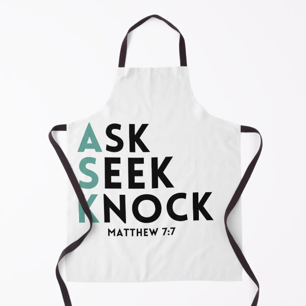 Item preview, Ask Seek Knock (white background) designed and sold by KingsManKind.