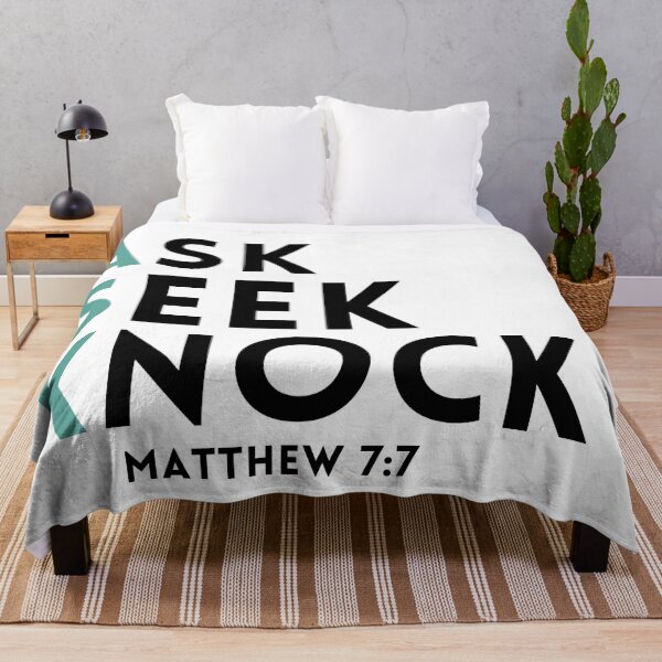 Item preview, Ask Seek Knock (white background) designed and sold by KingsManKind.