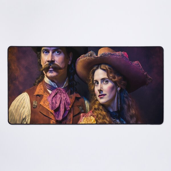 Item preview, Annie Oakley and Wild Bill Hickock Colorful Pop Art Surreal Cowboy  designed and sold by DoctorRot.