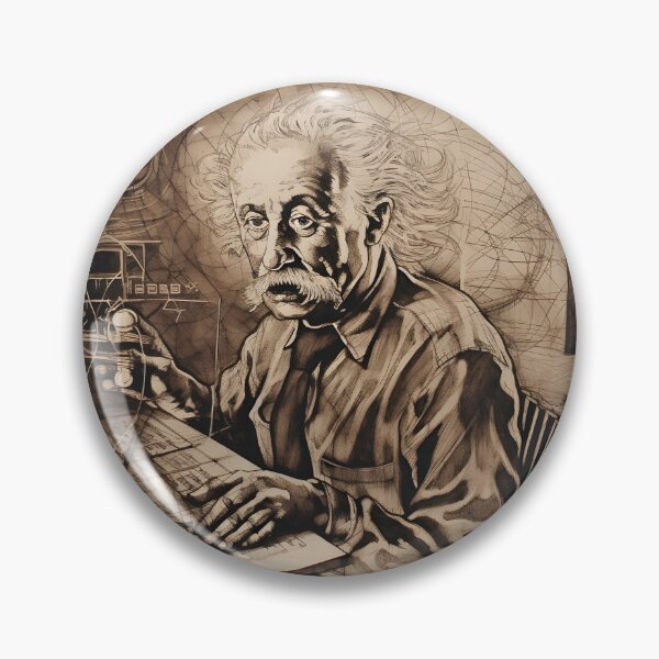 Item preview, Vintage Relativity Lithograph Portrait of Albert Einstein designed and sold by inkedtee.