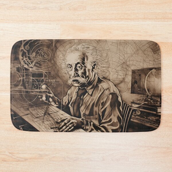 Item preview, Vintage Relativity Lithograph Portrait of Albert Einstein designed and sold by inkedtee.
