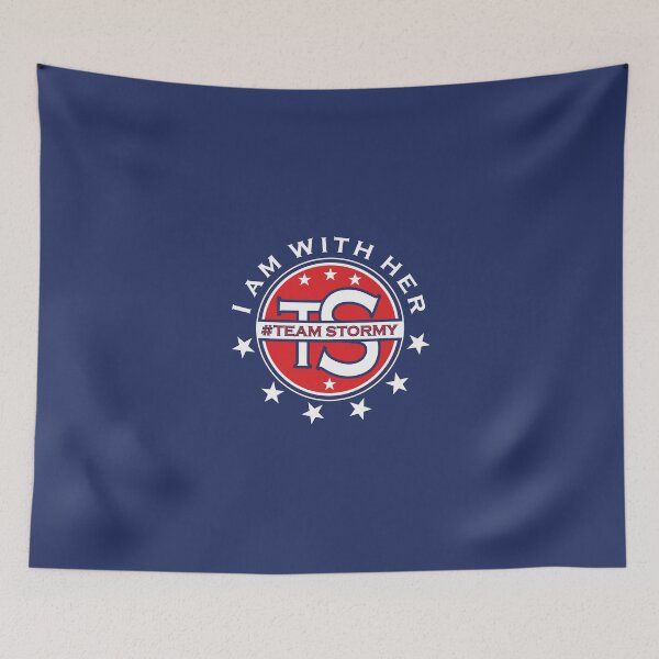 Item preview, Team Stormy I Am With Her Political Red Blue White Typography Flag White Stars designed and sold by Zazizu.