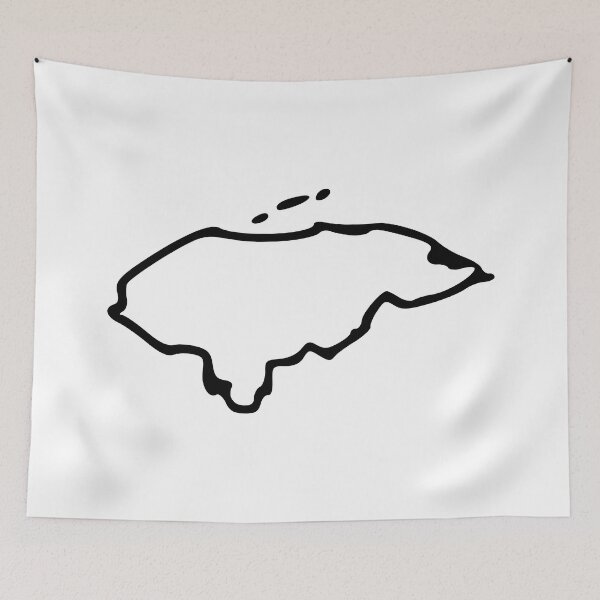 Aperçu de l'œuvre Honduras Minimalistic Country Outline créée et vendue par Natamus.