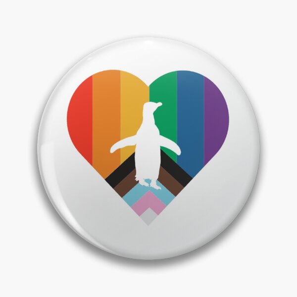 Artikelvorschau, LGBTQ Pride Penguin Heart white penguin  entworfen und verkauft von SBPenguins.