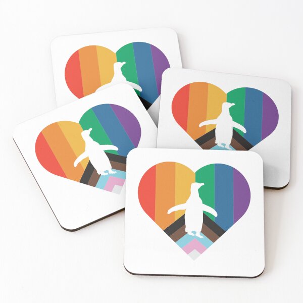 Artikelvorschau, LGBTQ Pride Penguin Heart white penguin entworfen und verkauft von SBPenguins.