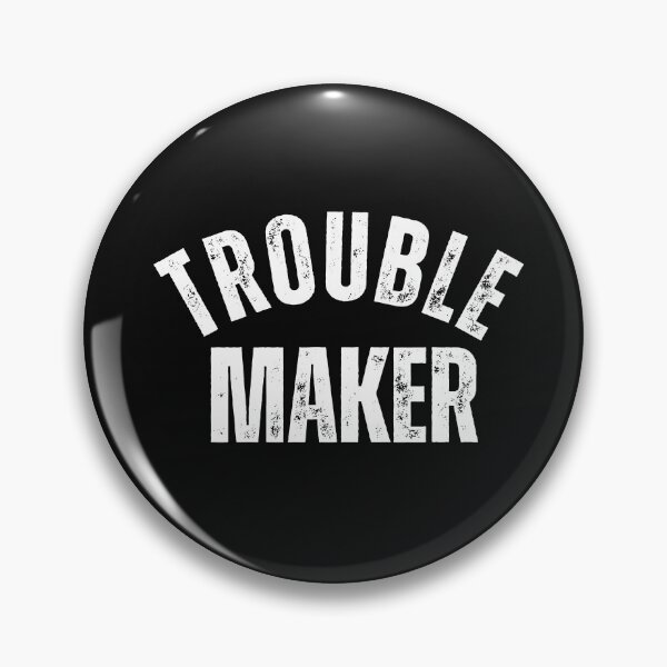 Item preview, Trouble Maker White Bold typography  designed and sold by garniturex.