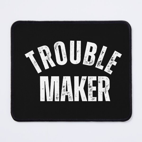 Item preview, Trouble Maker White Bold typography designed and sold by garniturex.