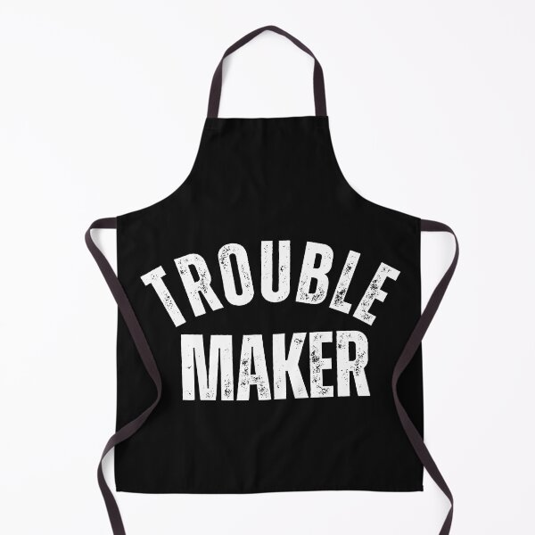 Item preview, Trouble Maker White Bold typography  designed and sold by garniturex.