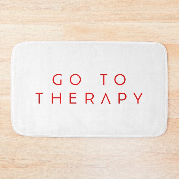 Item preview, Go to Therapy Thin Text Red designed and sold by Not Lost Wanderer Design.