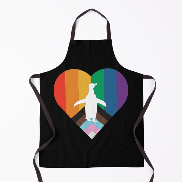 Artikelvorschau, LGBTQ Pride Penguin Heart white Hoiho penguin (Black Background) entworfen und verkauft von SBPenguins.