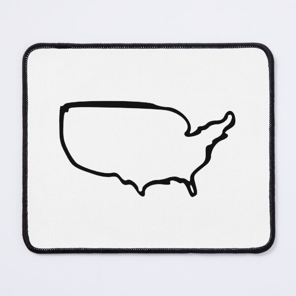 Item preview, The United States of America (USA Lower 48) Minimalistic Country Outline designed and sold by Natamus.