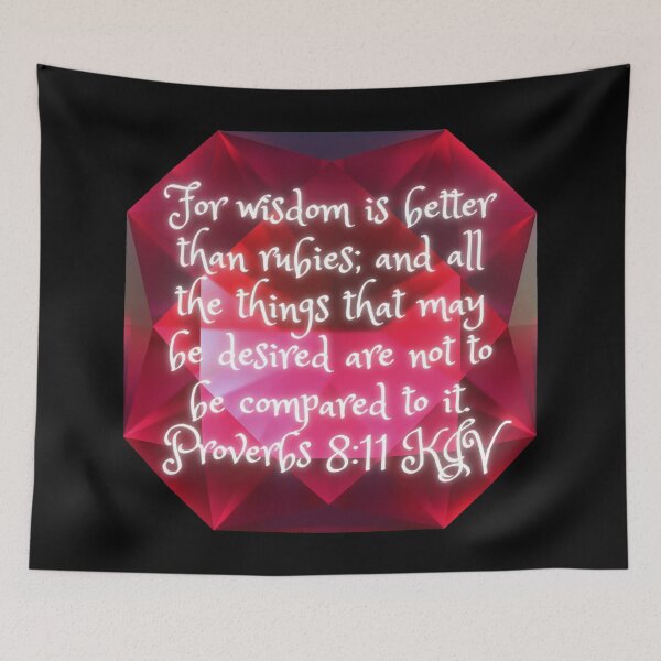 Item preview, Proverbs 8:11 King James Version Bible Verse designed and sold by Caregiverology.