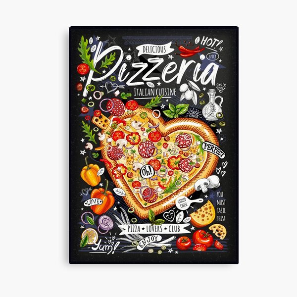 Item preview, Food poster, pizza, fast food, love, pizza heart designed and sold by Bearlala.