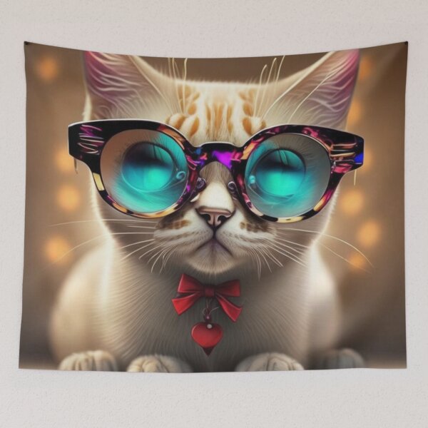 Item preview, Amazing cat with glasses designed and sold by Canala77.