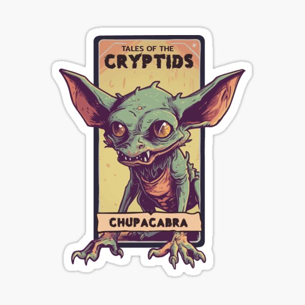 Tales of the Cryptids - Chupacabra Trading Card Design Sticker