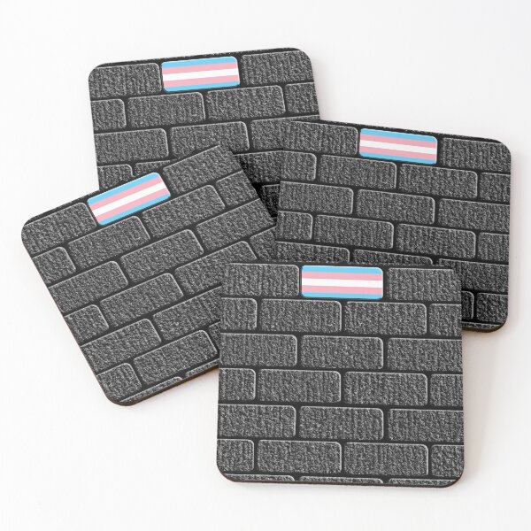 Item preview, Transgender Flag Big Brick Wall designed and sold by TheirChoice.