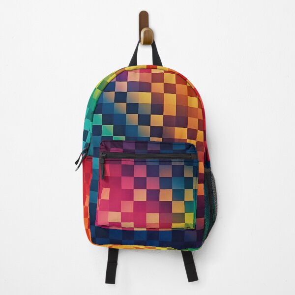 Item preview, Rainbow Gradient Colorful Checker Pattern designed and sold by PatternBestFan.