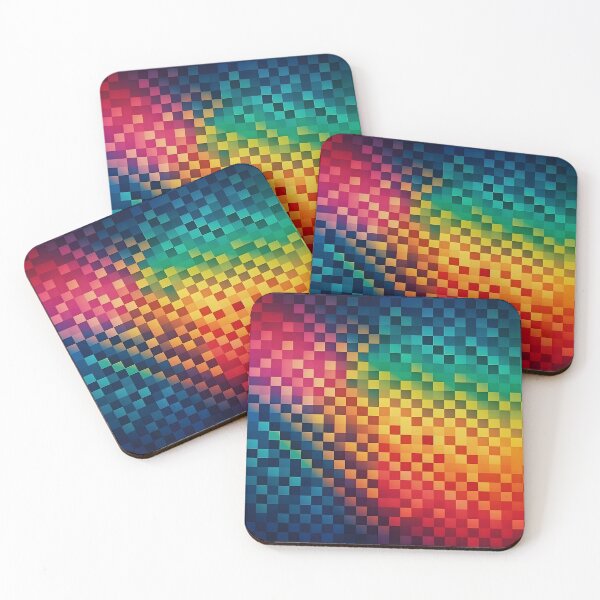 Item preview, Rainbow Gradient Colorful Checker Pattern designed and sold by PatternBestFan.