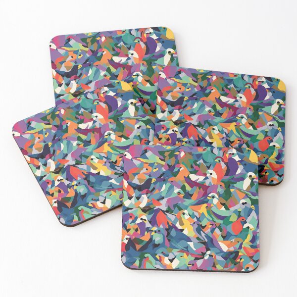 Item preview, Everybirdy Colorful Birds Pattern designed and sold by Pixel  Playground.