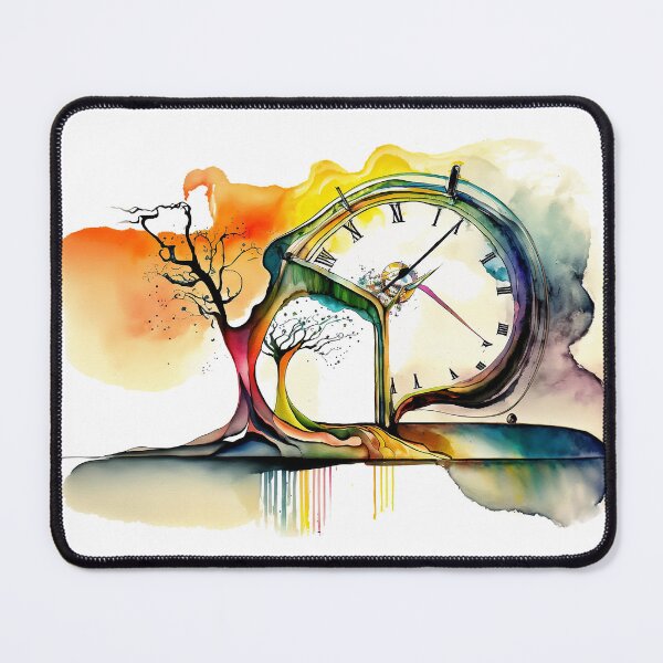 Item preview, Fluid Time: A Abstract Watercolor Reinterpretation of Salvador Dali's Iconic The Persistence Of Memory designed and sold by ManuelAndreas.