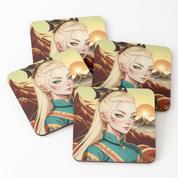 Item preview, Blonde Onna-bugeisha Sunset designed and sold by Henry Barre Art.
