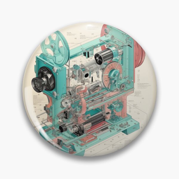 Item preview, Vintage Future: Exploded View of Retro-Futuristic Projector designed and sold by Retro Type.