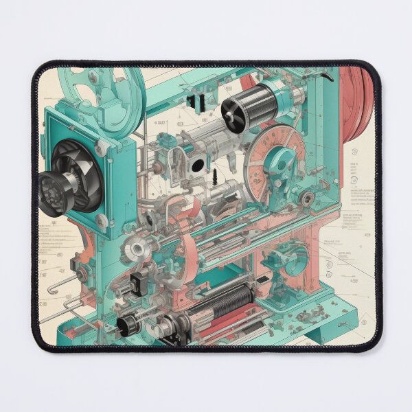 Item preview, Vintage Future: Exploded View of Retro-Futuristic Projector designed and sold by Retro Type.