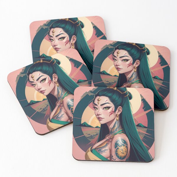 Item preview, Onna-bugeisha brunette Sunset designed and sold by Henry Barre Art.