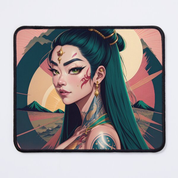 Item preview, Onna-bugeisha brunette Sunset designed and sold by Henry Barre Art.