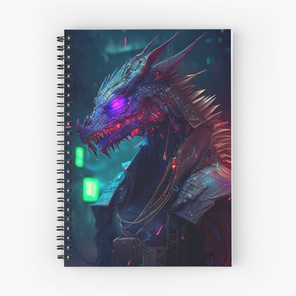 Item preview,   Neon Scales: Cyberpunk Dragon Poster - A Striking Fusion of Mythical Majesty and Futuristic Vision designed and sold by AiArtLab.