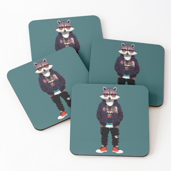 Item preview, Hipster Racoon V22 designed and sold by HipsterAnimals.