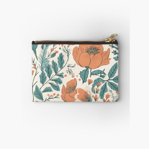 Item preview, Floral Pattern Orange and green designed and sold by HandCraftedArt.