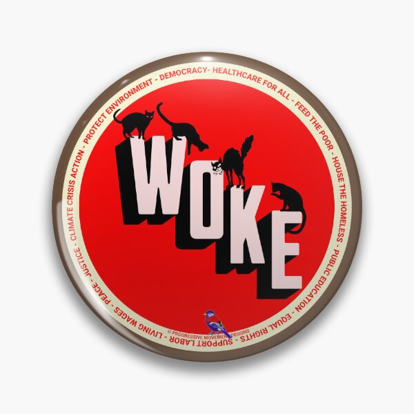 Item preview, PMD00821 Progressive Movement Designs Woke Cats design for cat lovers shows you are woke and support progressive policy goals for Democrats Independents and Bernie Sanders supporters designed and sold by ProgressiveLeft.