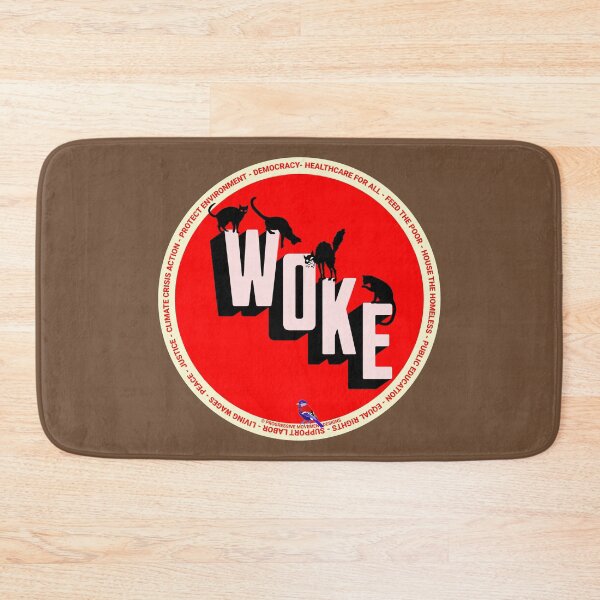 Item preview, PMD00821 Progressive Movement Designs Woke Cats design for cat lovers shows you are woke and support progressive policy goals for Democrats Independents and Bernie Sanders supporters designed and sold by ProgressiveLeft.