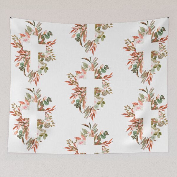 Item preview, Floral Cross Silhouette designed and sold by MochaMeli.