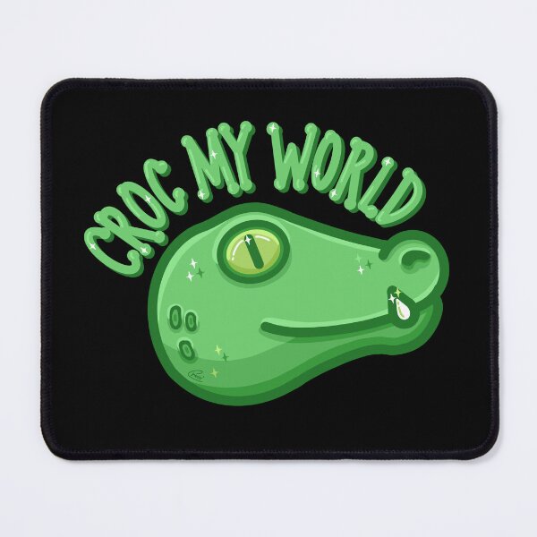 Item preview, Croc My World Kawaii Crocodile Pun designed and sold by Cyndi Carlson Draws.