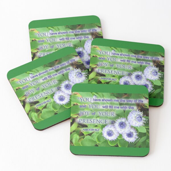 Item preview, Acts 2:28 with White and Purple Globe Flowers designed and sold by Linda Walsh.