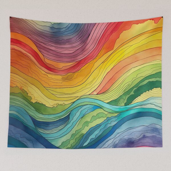 Item preview, Watercolor Wash Rainbow Flow designed and sold by Matt's Artificial Nature.