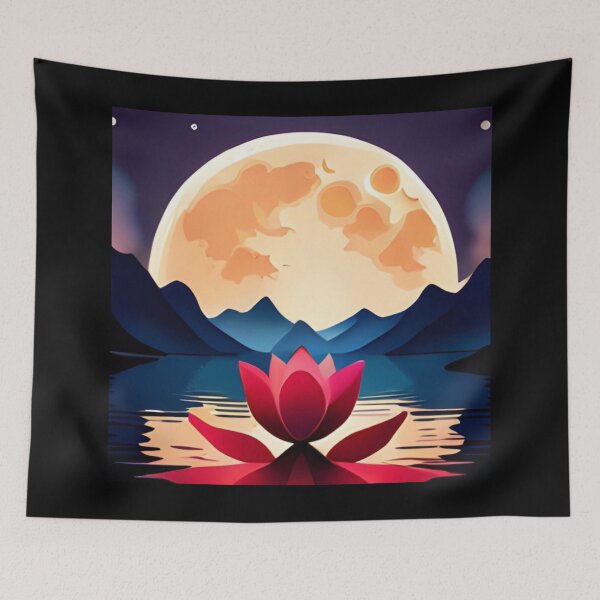 Item preview, Lotus under the Moonlight, in the mountains designed and sold by McCallnWaldo.