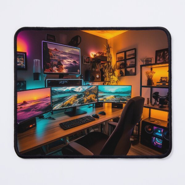 Item preview, lofi gaming setup designed and sold by DreamscapesAI.