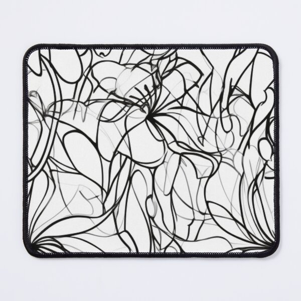 Item preview, Black And White Floral Abstract Print designed and sold by Krizelle Flores.