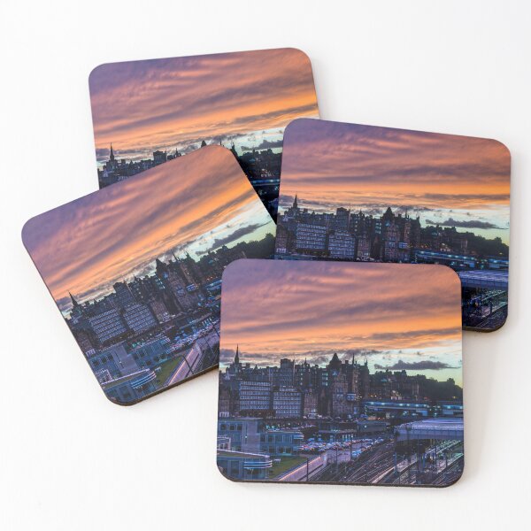 Item preview, Edinburgh Old Town and Waverley Station at Dusk designed and sold by Kasia Design.