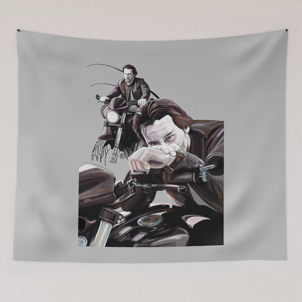 Item preview, Keanu Reeves Biker painting designed and sold by AK-Hevonen.