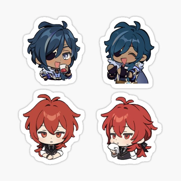 Item preview, Genshin Impact- Chibi Diluc and Kaeya designed and sold by sukisoup.