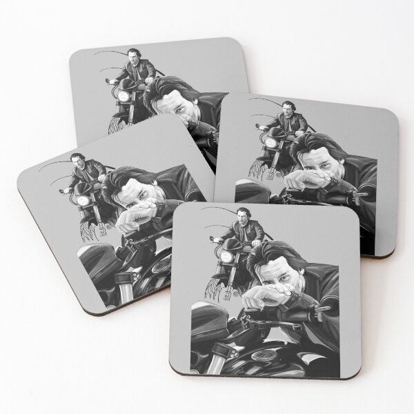 Item preview, Keanu Reeves Biker painting designed and sold by AK-Hevonen.